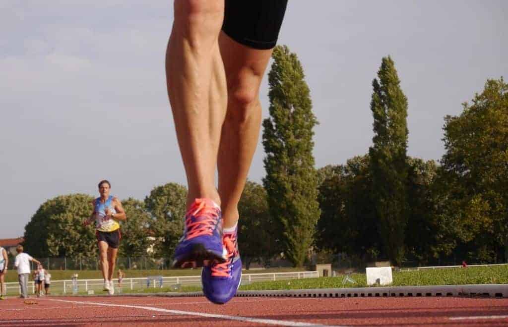 foot race athlete's calves