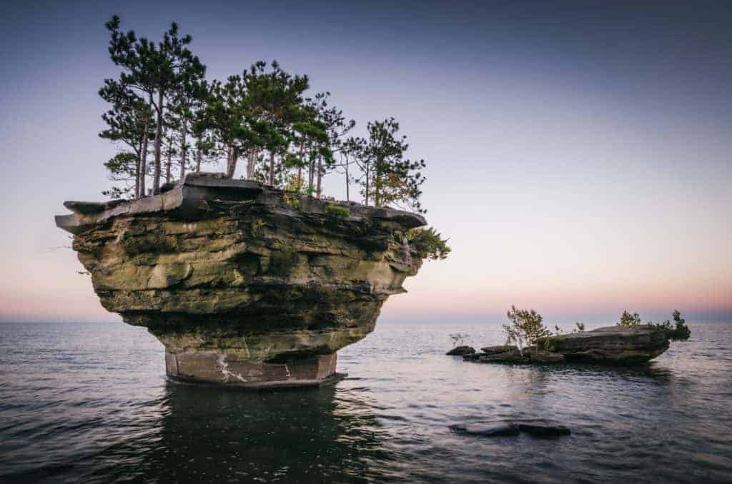 Turnip Rock in Apostle Islands.