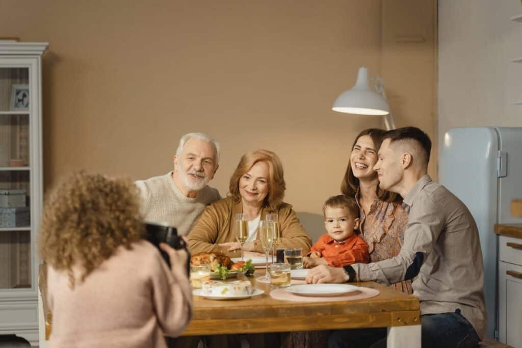 A Multigenerational Family Having a Picture