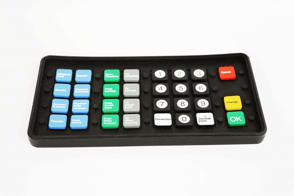 molded silicone keypad