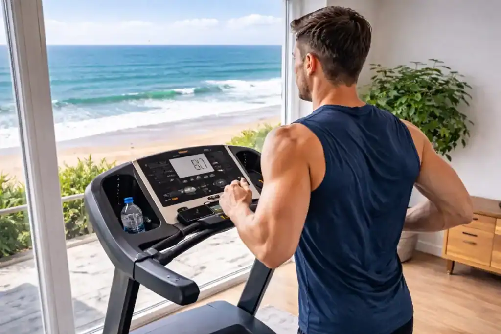 best treadmills for running - man runs