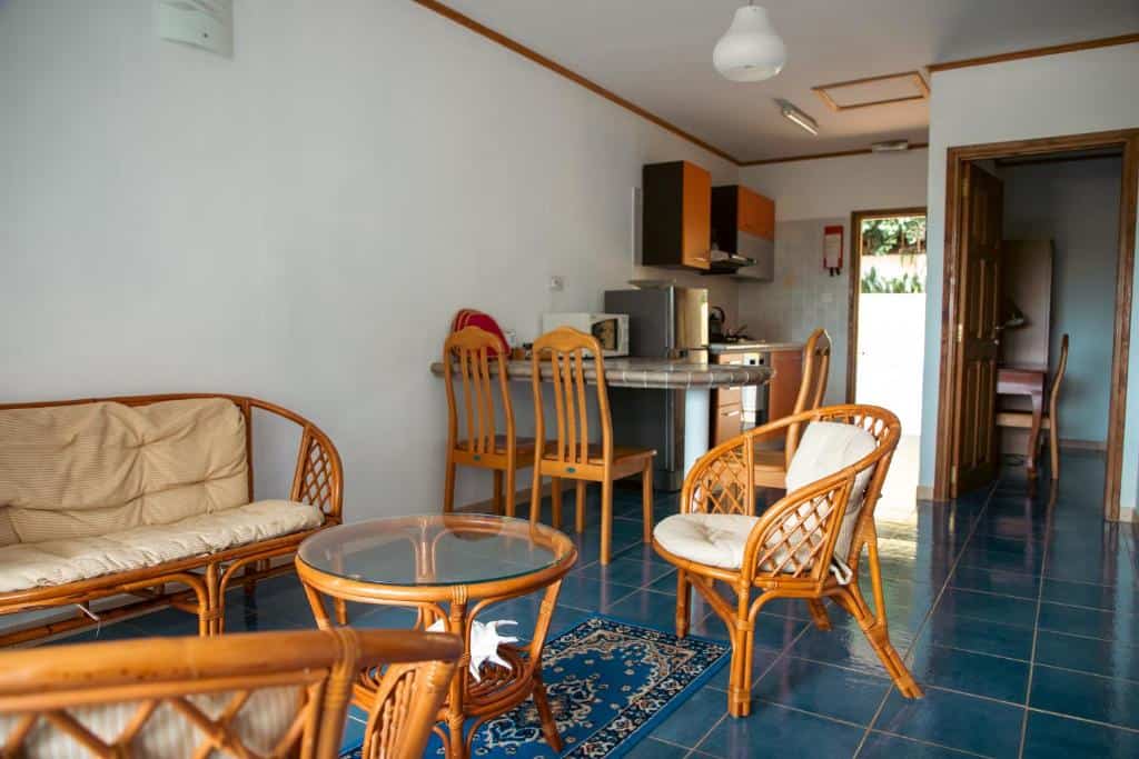 cavern apartments praslin guest welcome area