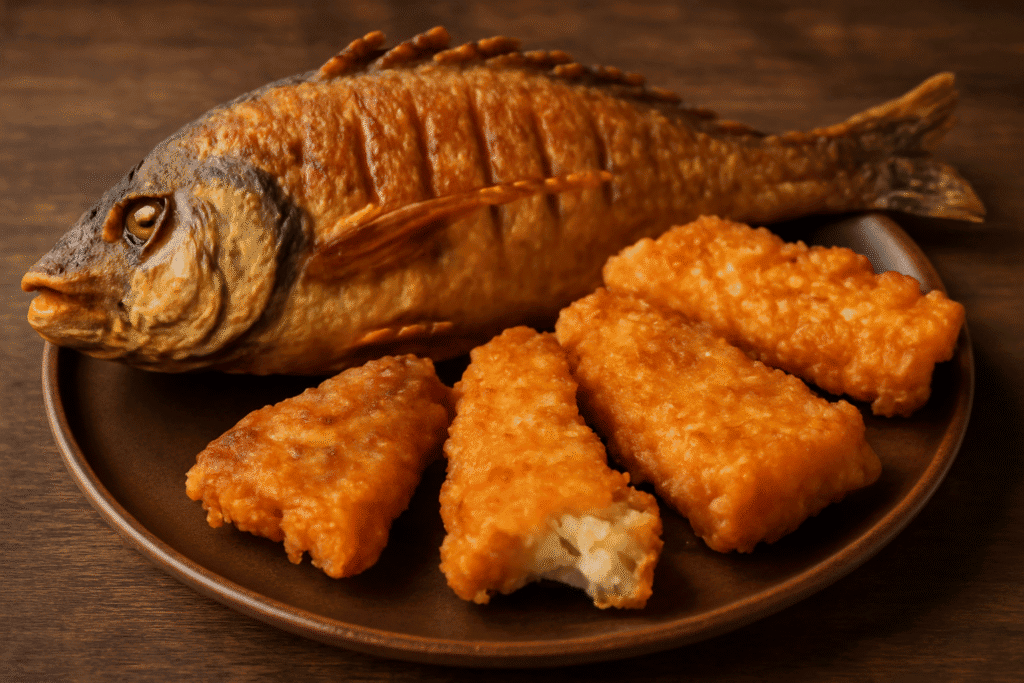peixe sequinho e crocante
