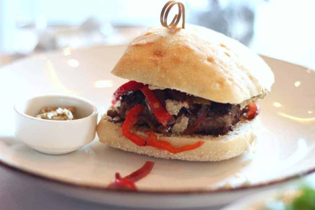 Lamb Kofta Burger Main Dining Lunch Menu Transatlantic Cruise Disney Magic