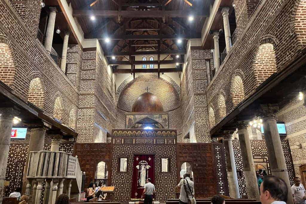 Inside a church in Coptic Cairo in Egypt. Spend one of your 3 days in Cairo visiting the Coptic Cairo, or Old Cairo.