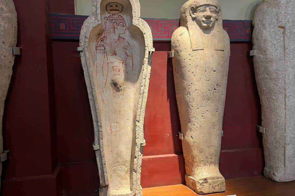 Sarcophagus in the Egyptian Museum in Cairo Egypt