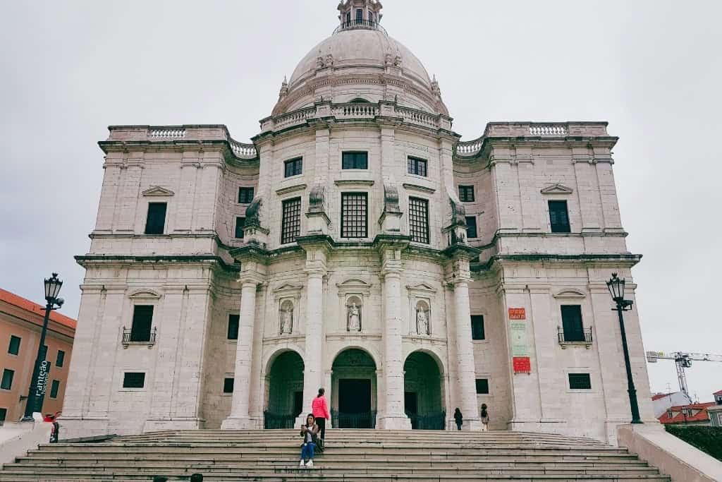 The magnificent National Pantheon (Panteão Nacional) in Lisbon, a historic landmark with a striking dome, located in the Alfama district. One of the best places to visit in Lisbon for history lovers.