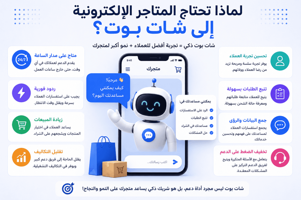 أفضل شات بوت للمتاجر الالكترونية