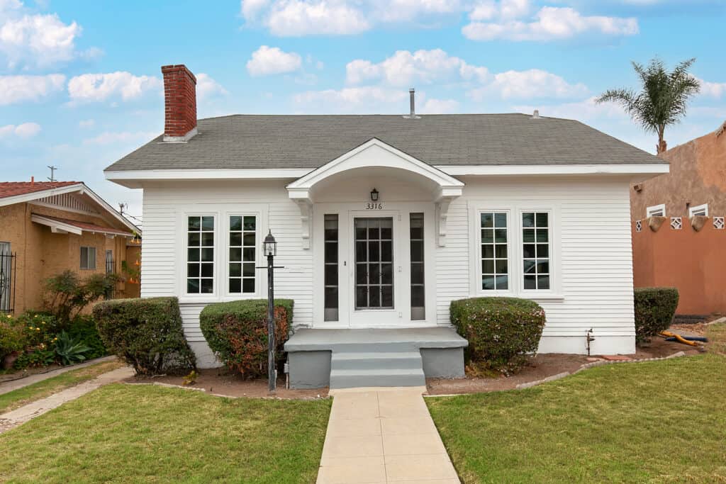 front view of bungalow home in North Park