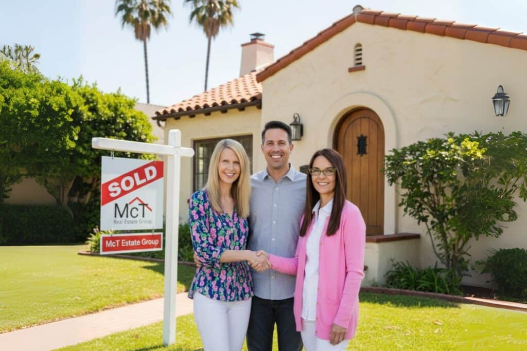Z and Mary outside a sold North Park home with a client