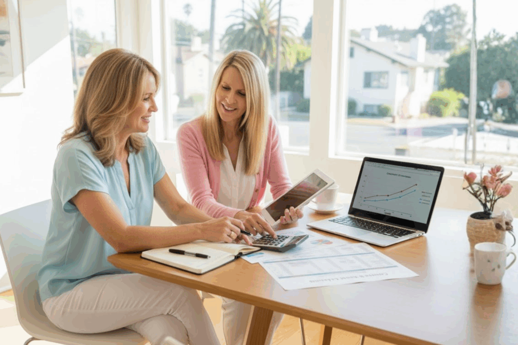 Realtor Explaining Numbers and Pricing to a Client