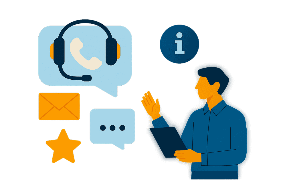 customer_support A professional customer service representative assisting a client, symbolizing reliability, responsiveness, and personalized support in logistics operations.