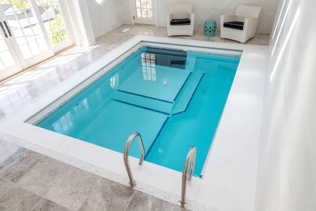 large luxury home lap pool
