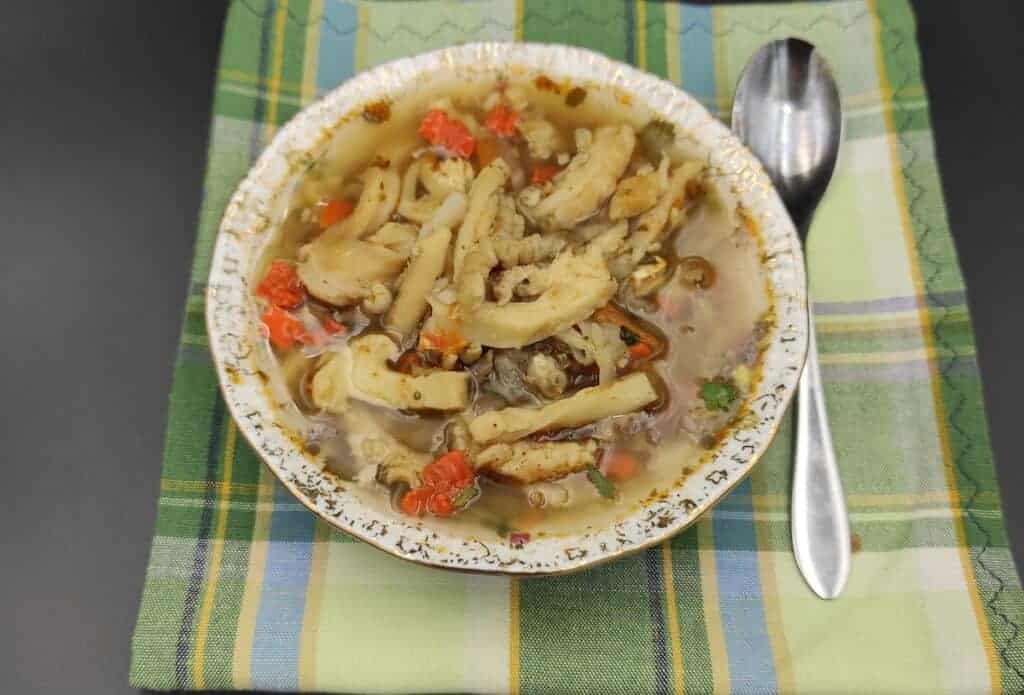 Flaczki tripe stew.