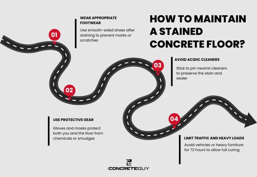 How to Maintain a Stained Concrete Floor