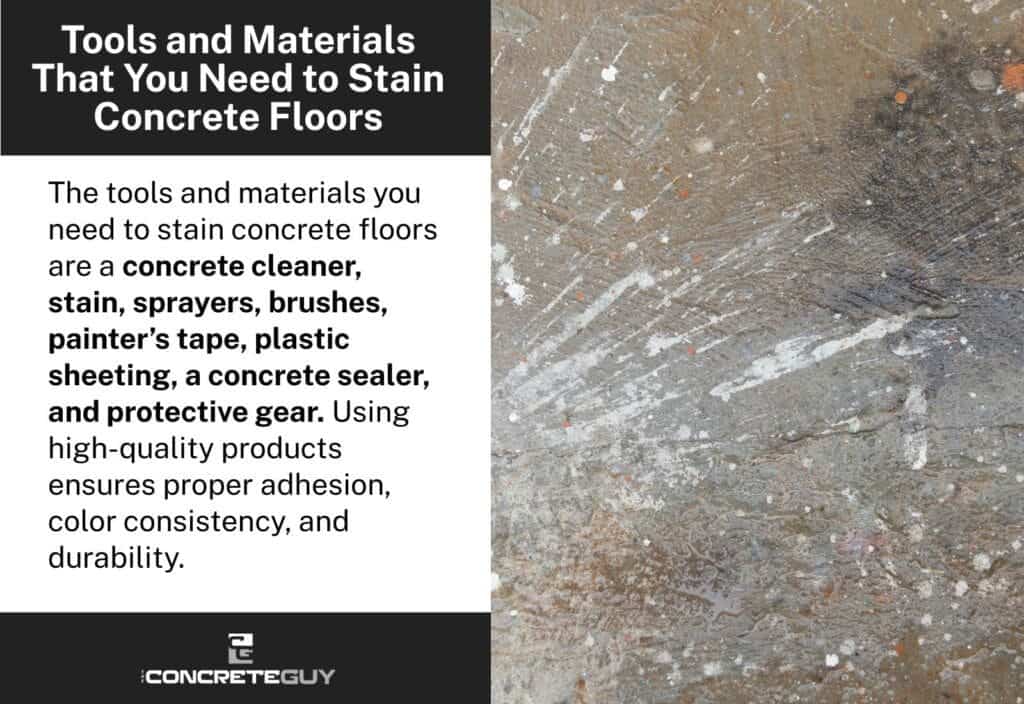 Tools and Materials That You Need to Stain Concrete Floors