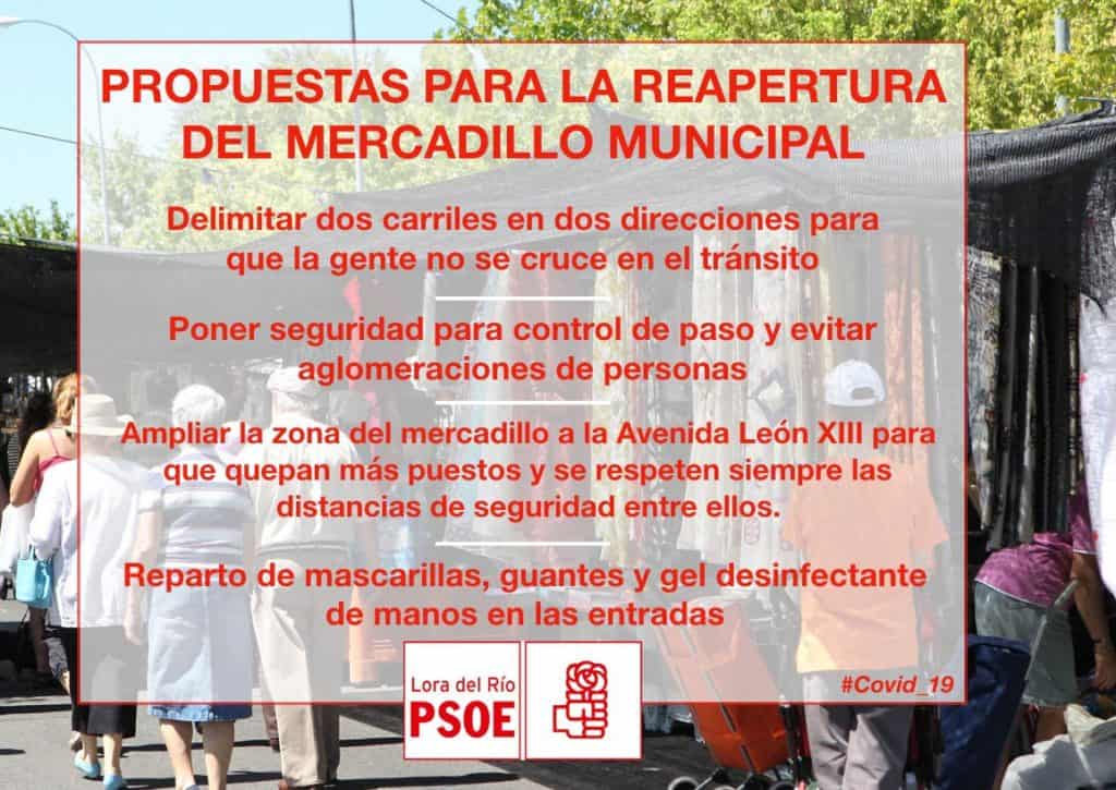 Lora del Río - LoradelRio.NeT - El PSOE de Lora del Río presenta medidas de apoyo a la hostelería y con el mercadillo municipal mercadillopsoe