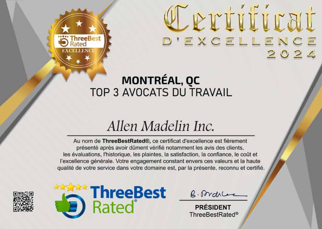 meilleurs avocats du travail Montréal