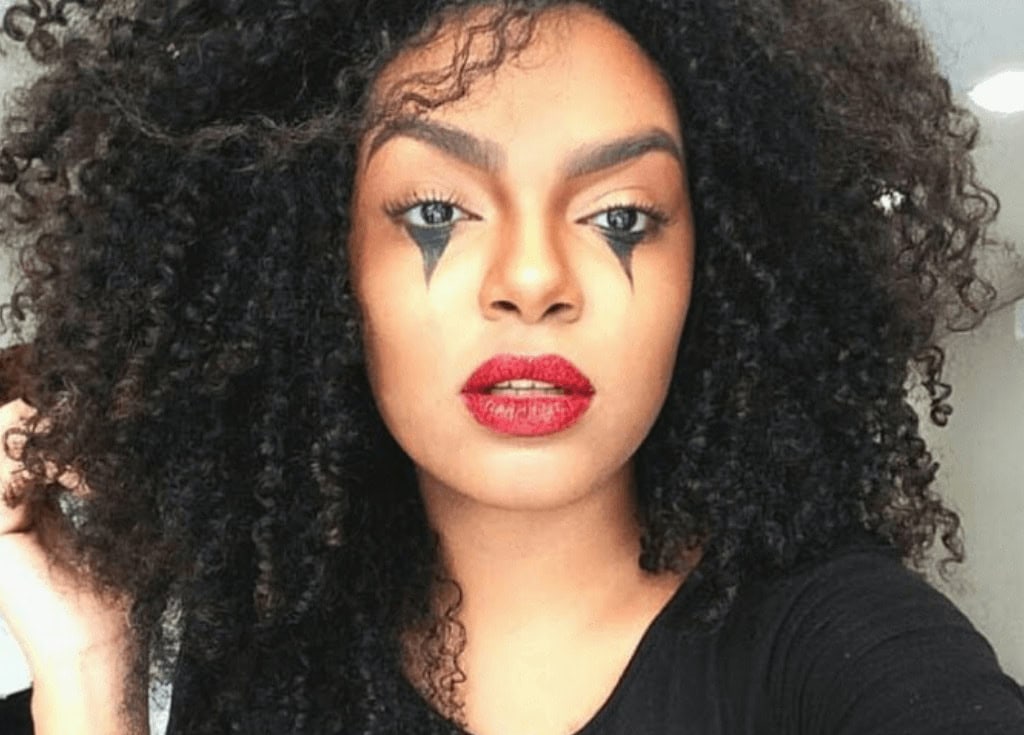 Maquiagem com glitter na Maju