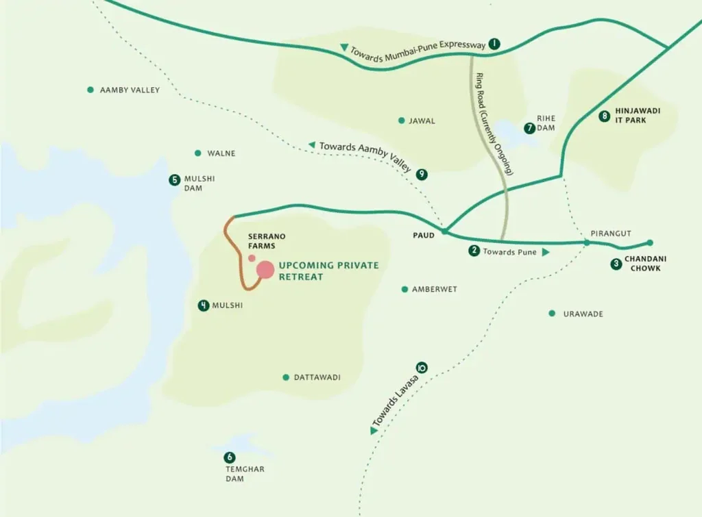 108 Woods Mulshi Hours Project Location