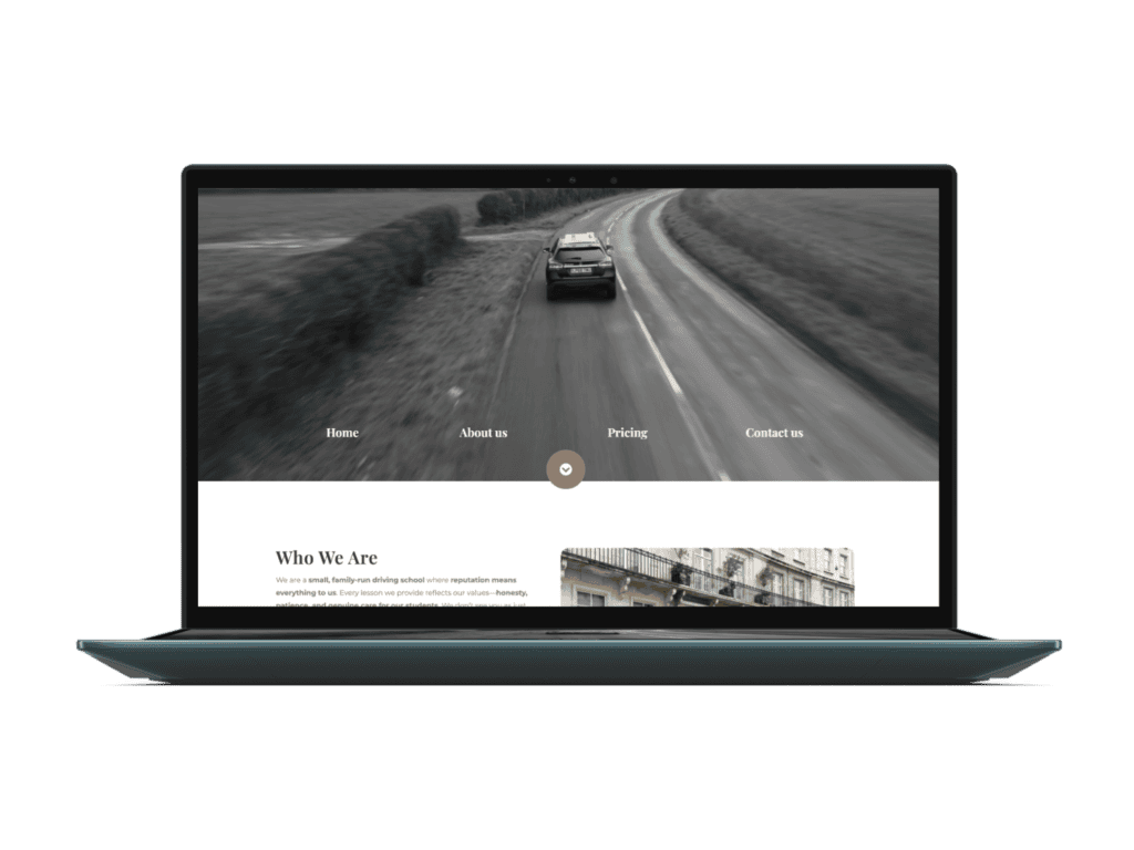 Belgravia Driving School mockup