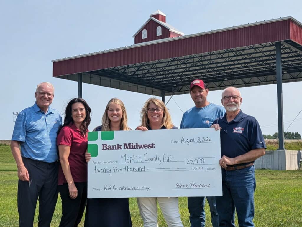 Bank Midwest Community Fund Check Donation Photo