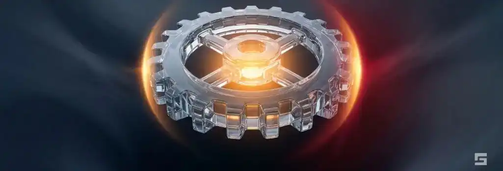 A massive clear glass steering wheel illuminated by warning red and protective amber light against a dark slate background, representing the high stakes of losing a Commercial Driver's License. Legal representation by Grano Law Offices, P.C.