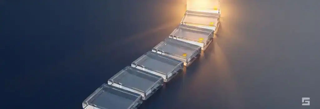 A clear glass ascending path glowing with warm amber light over water ripples, representing the procedural stages and legal timeline of a New Mexico DUI case. Strategic criminal defense guidance provided by Grano Law Offices, P.C.
