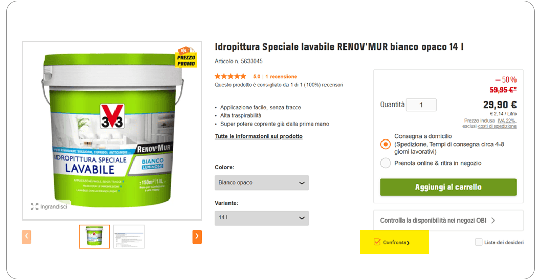 Immagine-7 I segni di spunta obi.it , i pulsanti sono i due modi più comuni per consentire agli utenti di selezionare gli articoli per una tabella di confronto interattiva