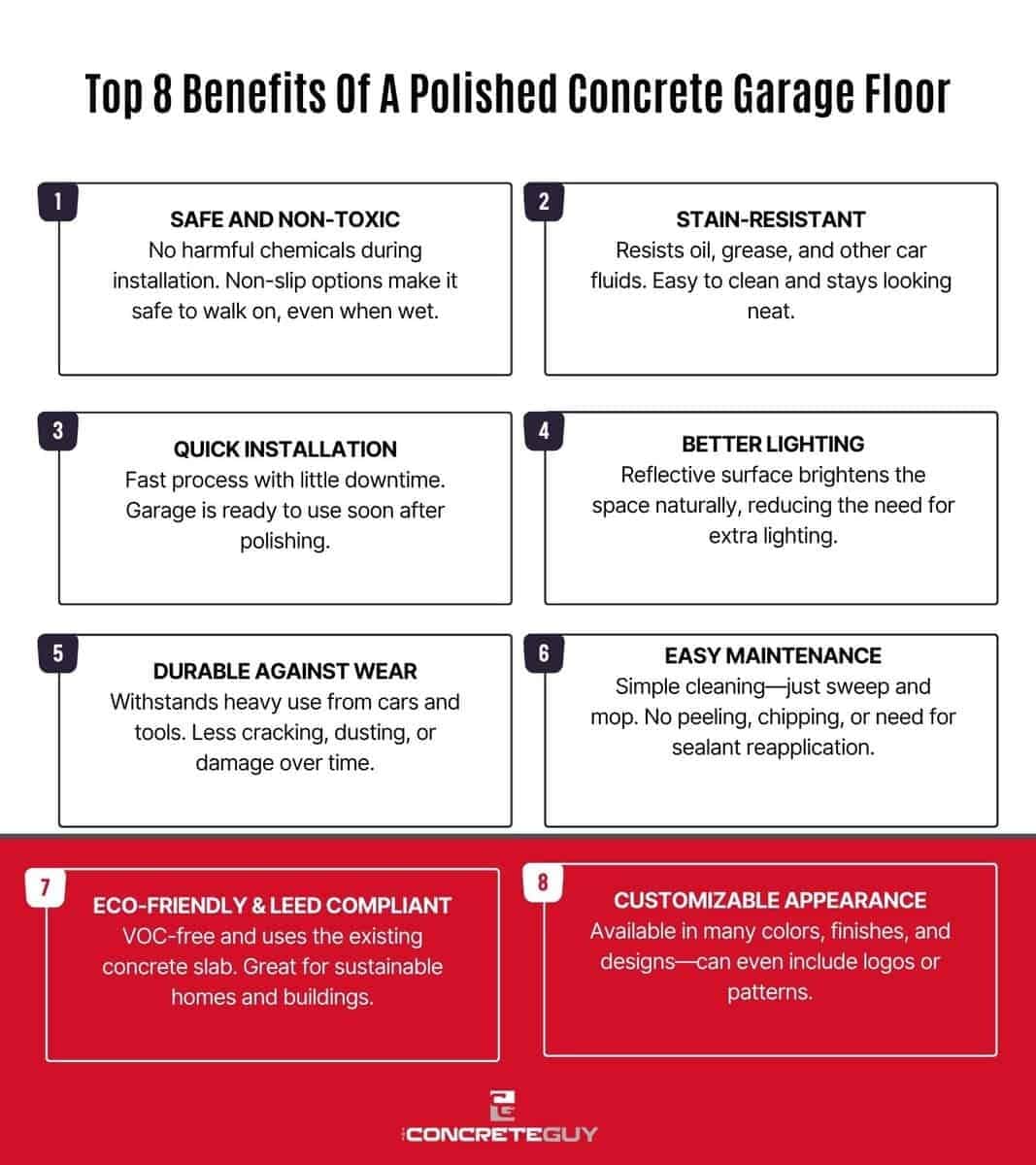Top 8 Benefits Of A Polished Concrete Garage Floor
