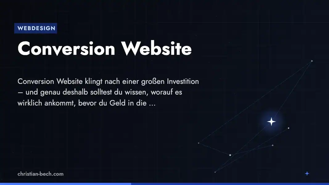 Conversion Website – Überblick