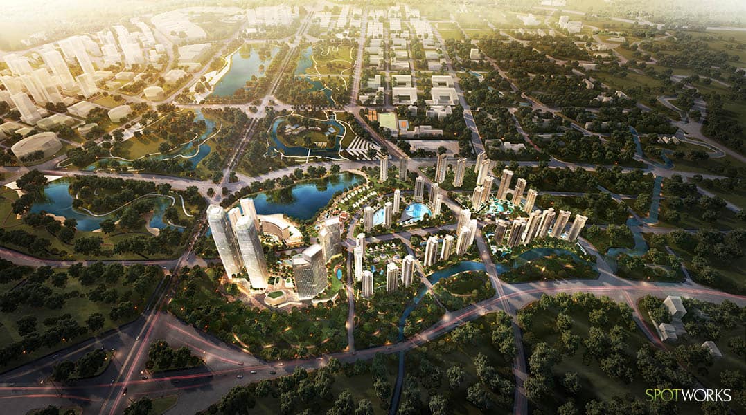 Aerial Masterplan Render