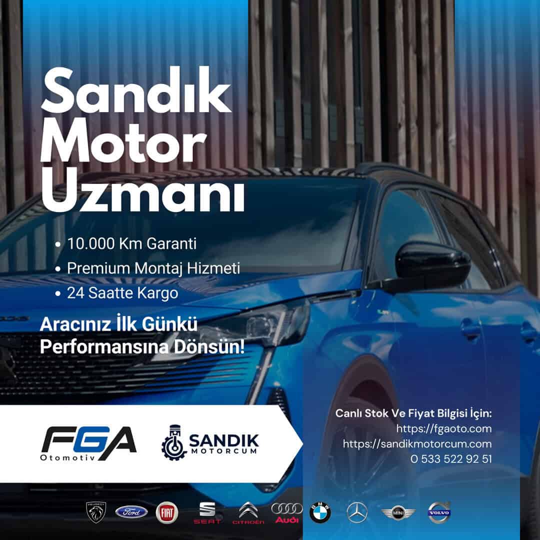 FGA sandık motor uzmanı reklam görseli ve yedek parça dijital pazarlama örneği