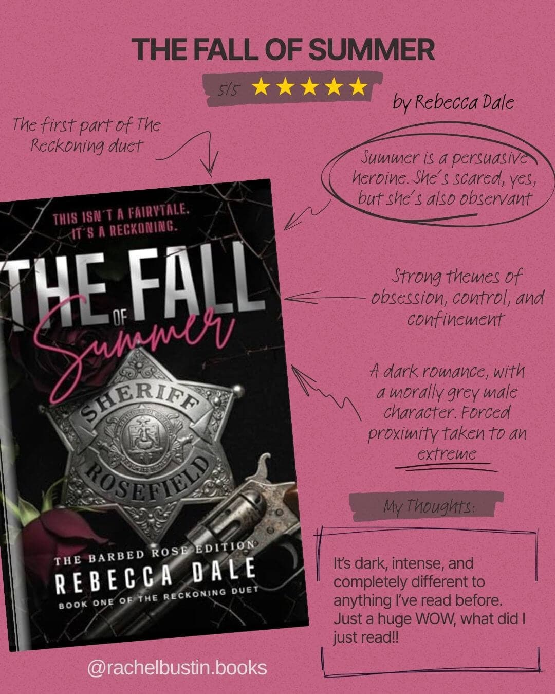 The Fall of Summer by Rebecca Dale (The Reckoning Duet Book 1) - Book Review