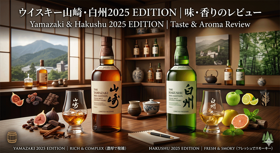ウイスキー山崎・白州2025EDITION｜味・香りのレビュー