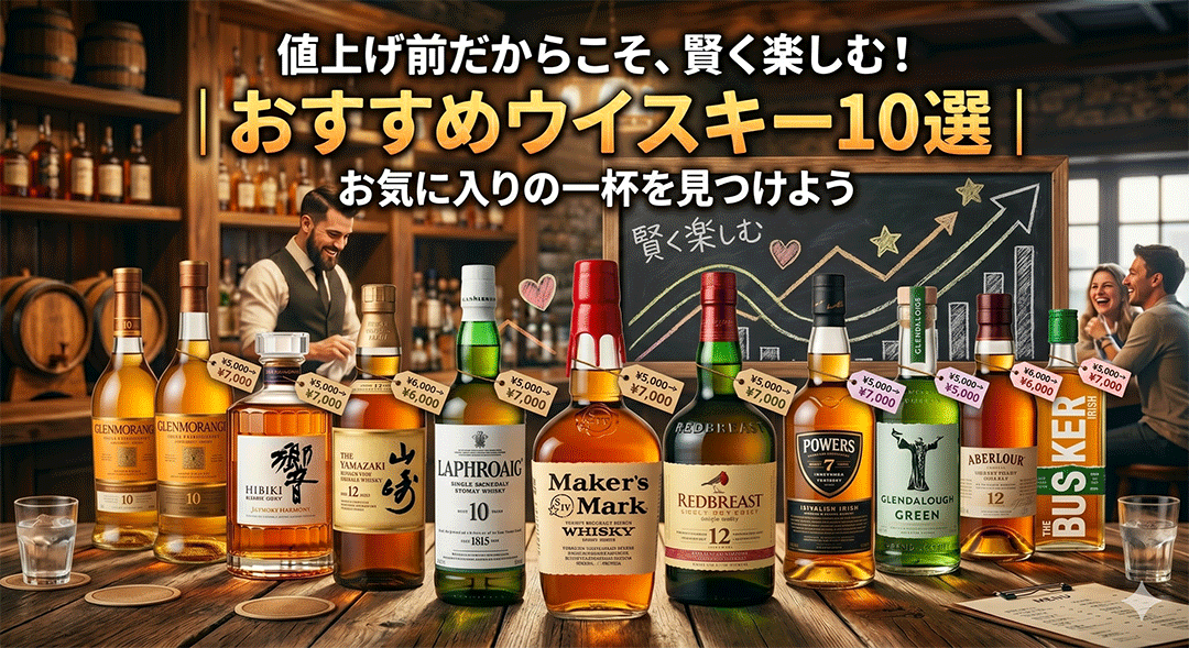 ウイスキーが値上げラッシュ！？｜値上げ前に確保すべき銘柄10選