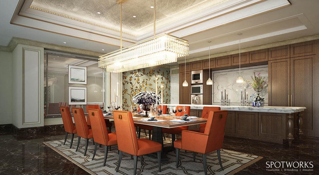 living room rendering