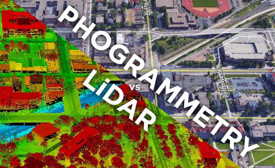 Photogrammétrie vs LiDAR Photogrammétrie vs LiDAR