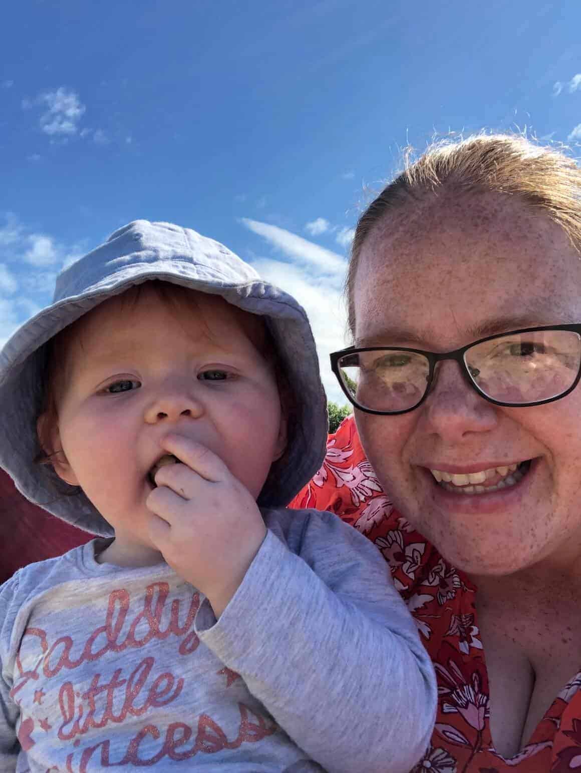 Little Dottie and I at Diggerland Devon