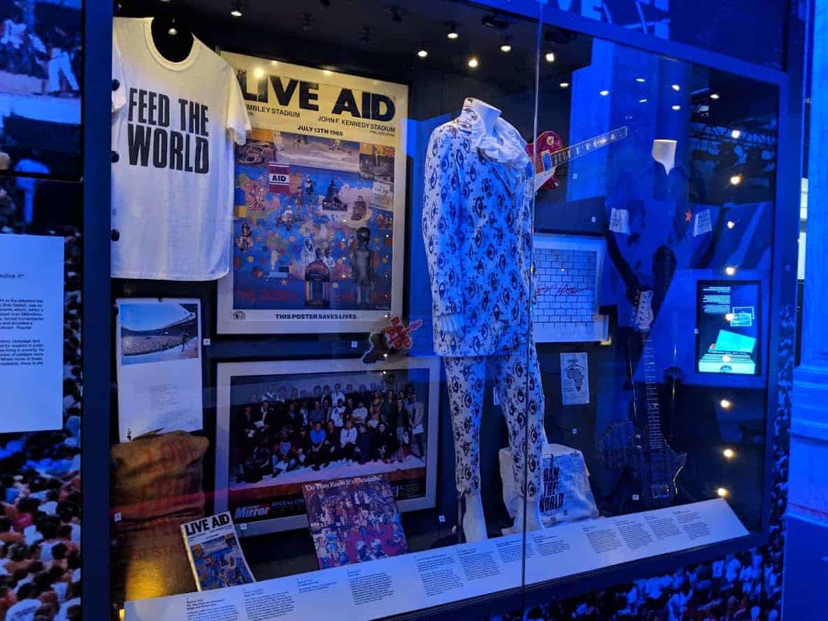 Live Aid Memorabilia including posters and clothes