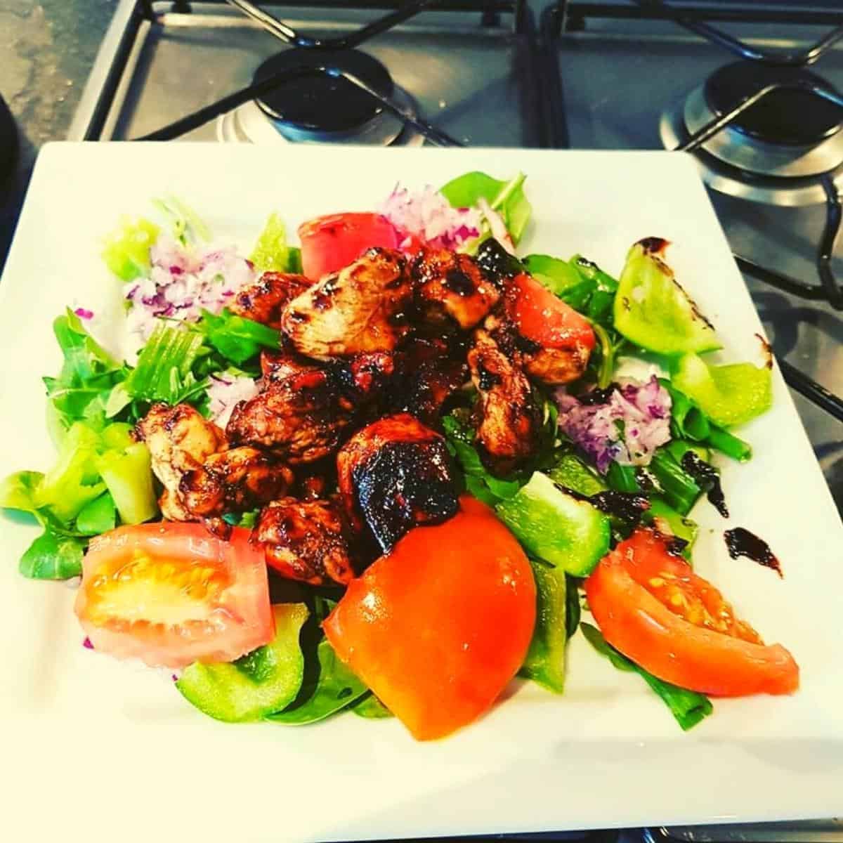 sticky chicken salad