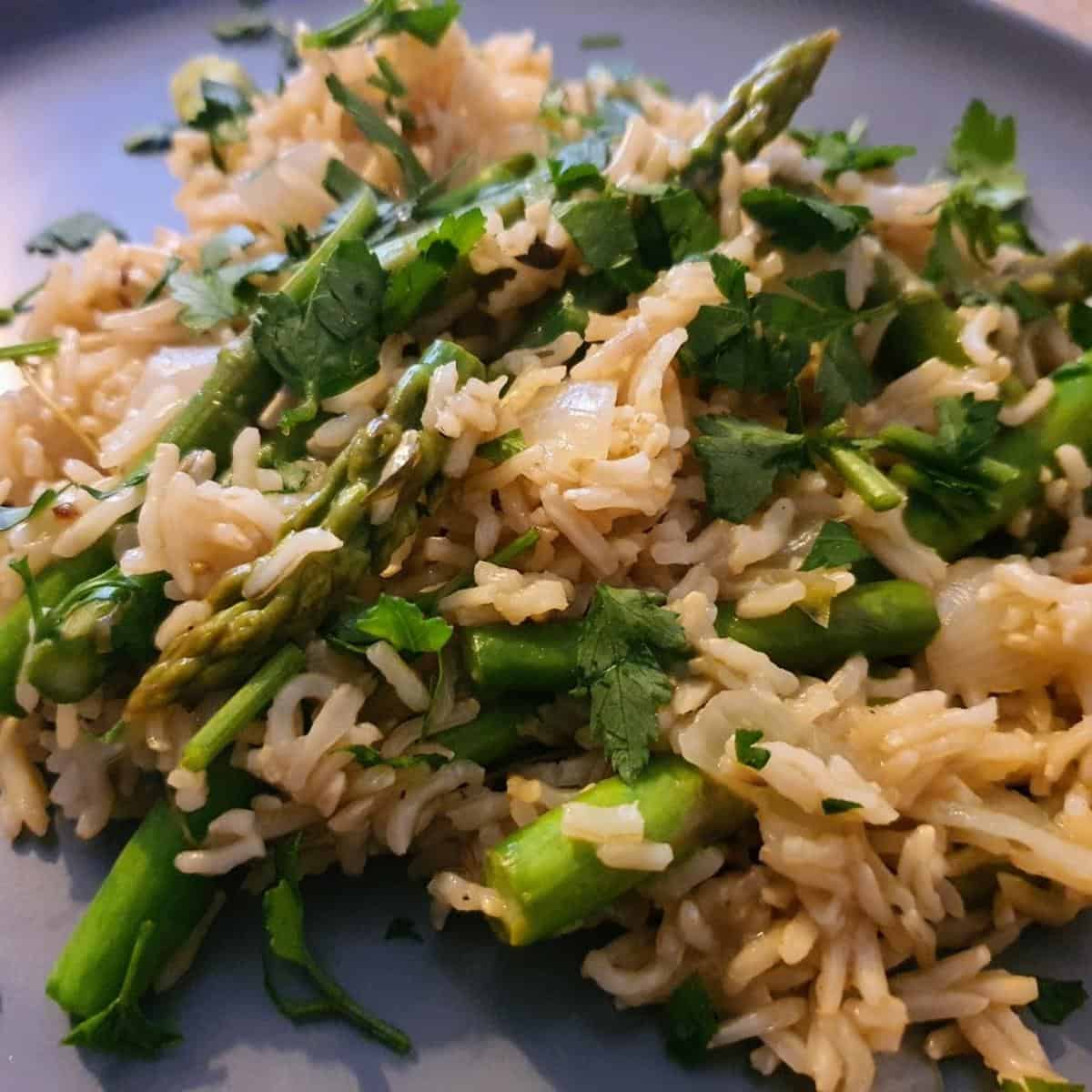 Asparagus pilaf