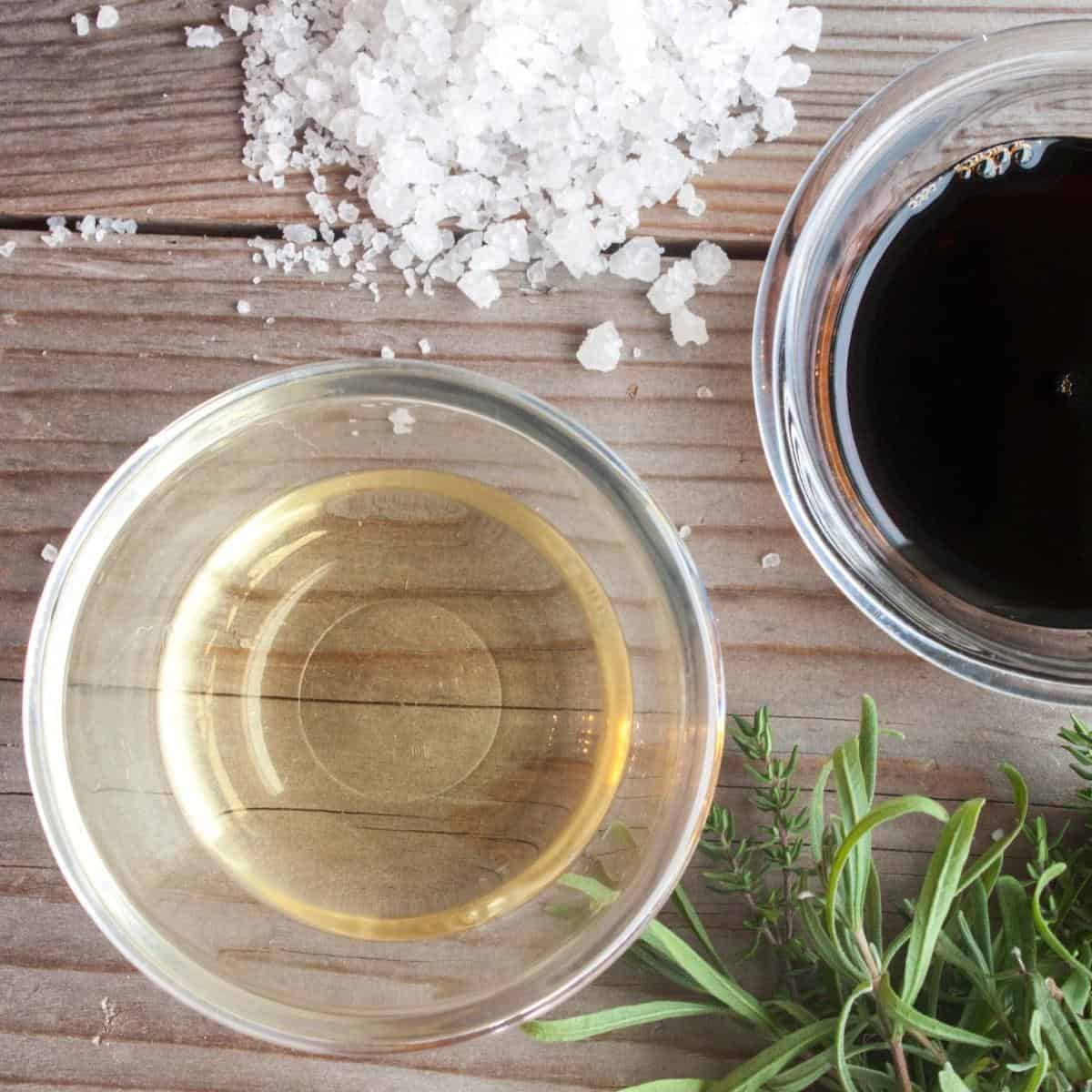 bowl of rice vinegar