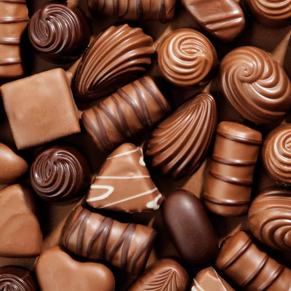 chocolates from a box