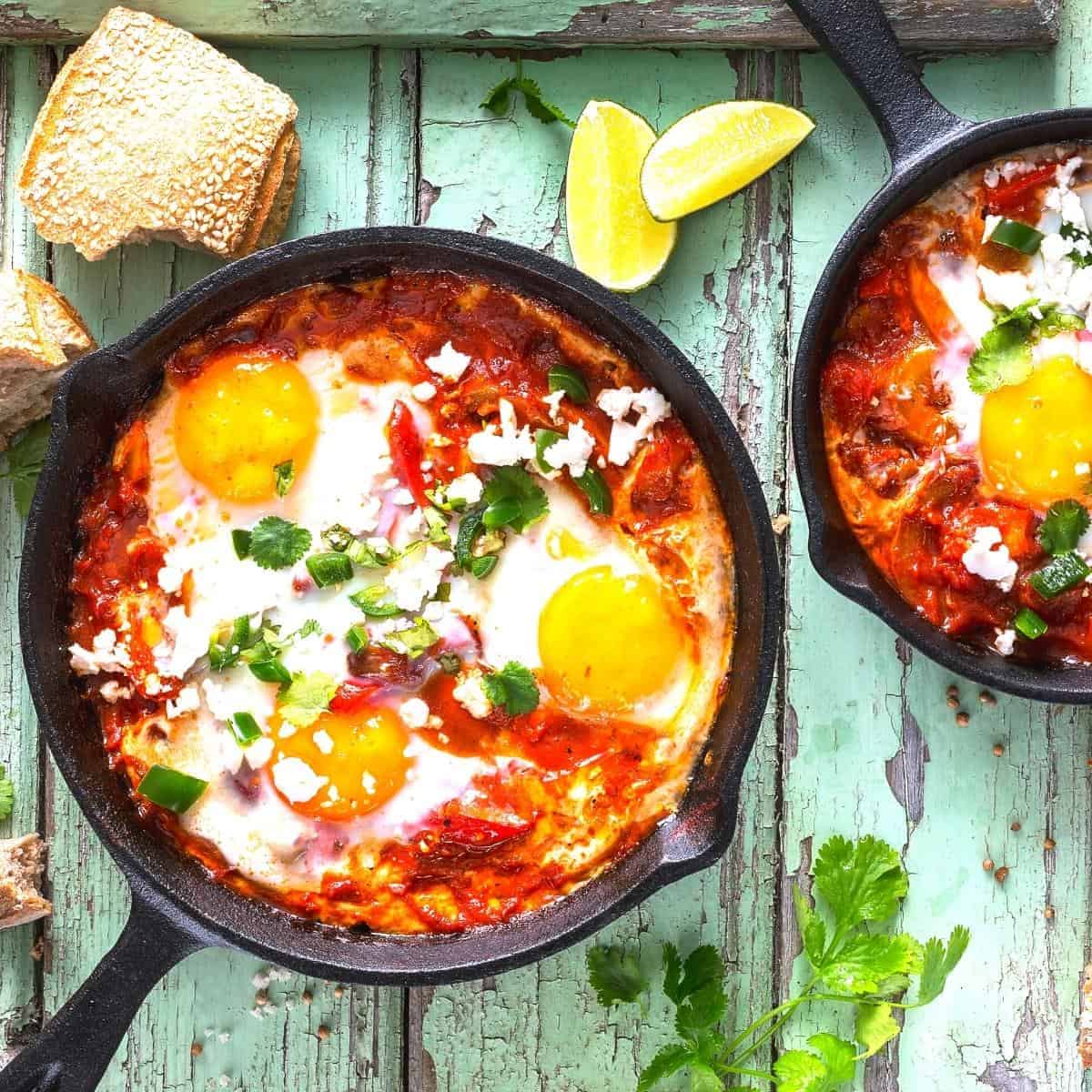 shakshuka in a skillet