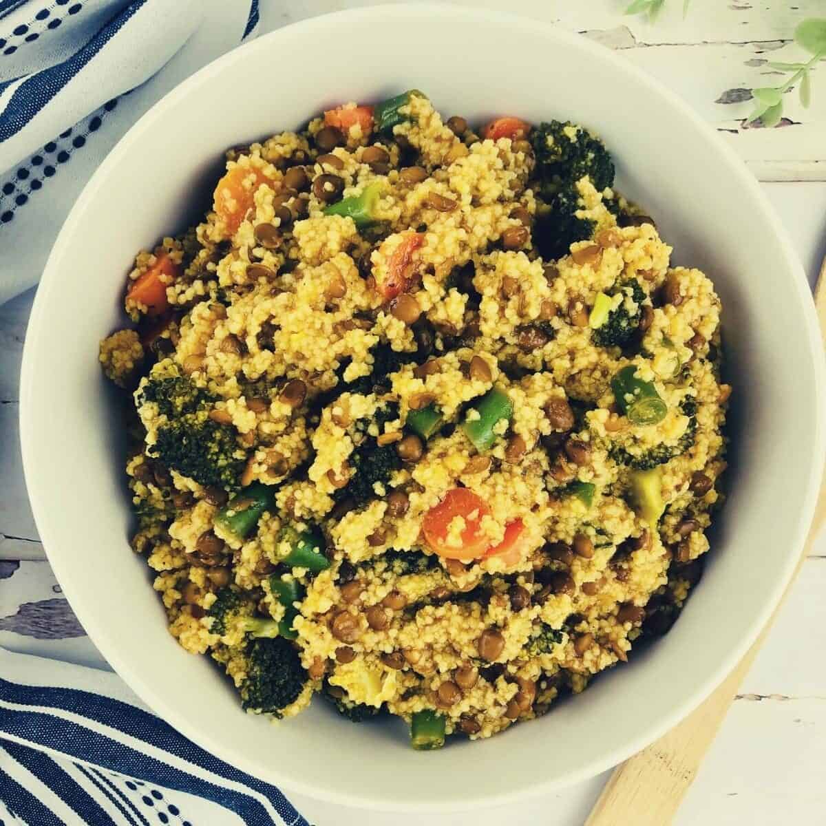 vegetable couscous in a bowl