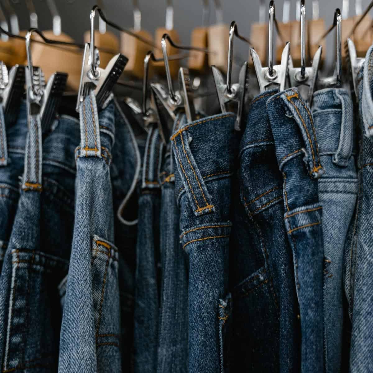 jeans on hangers