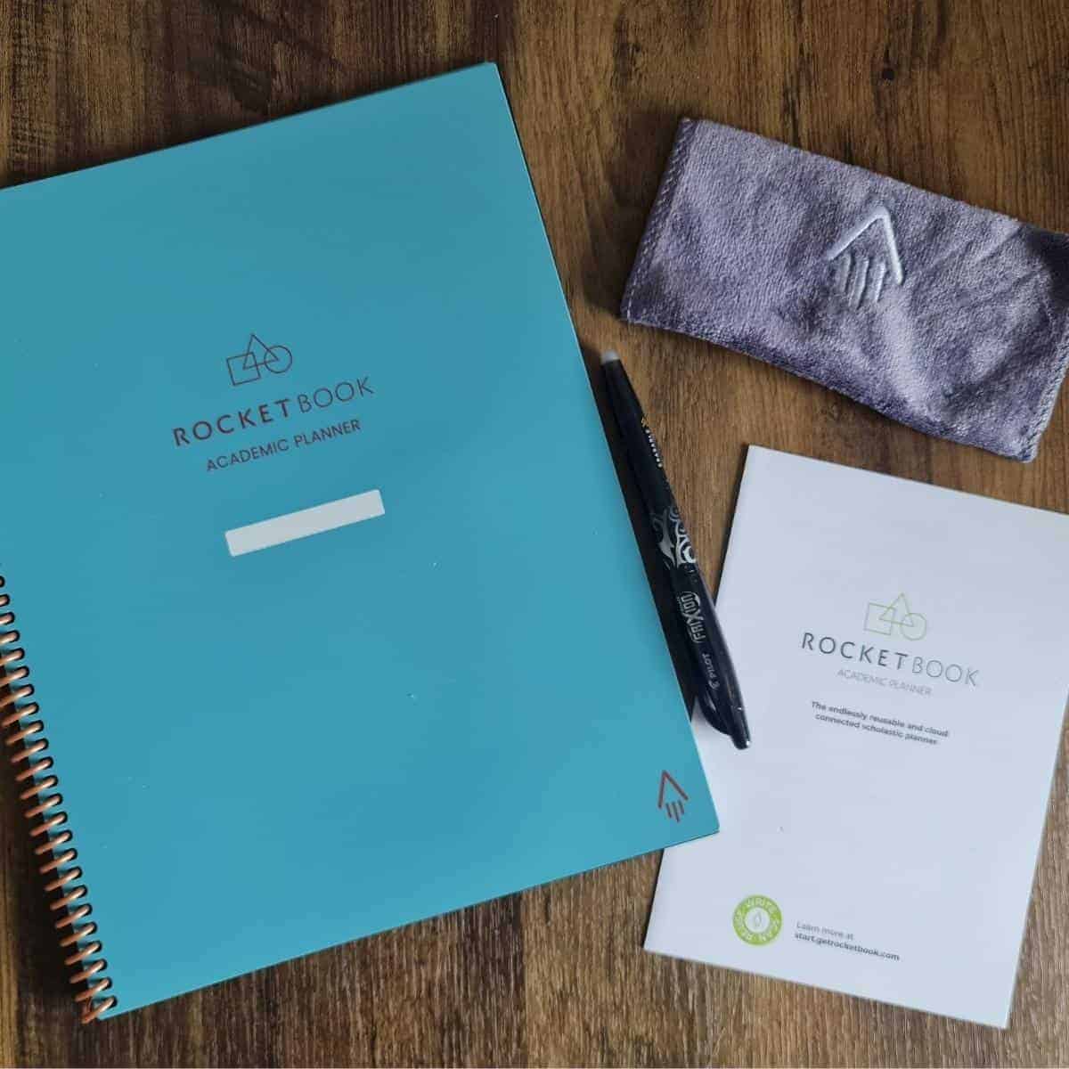 Rocketbook notebook in teal colour