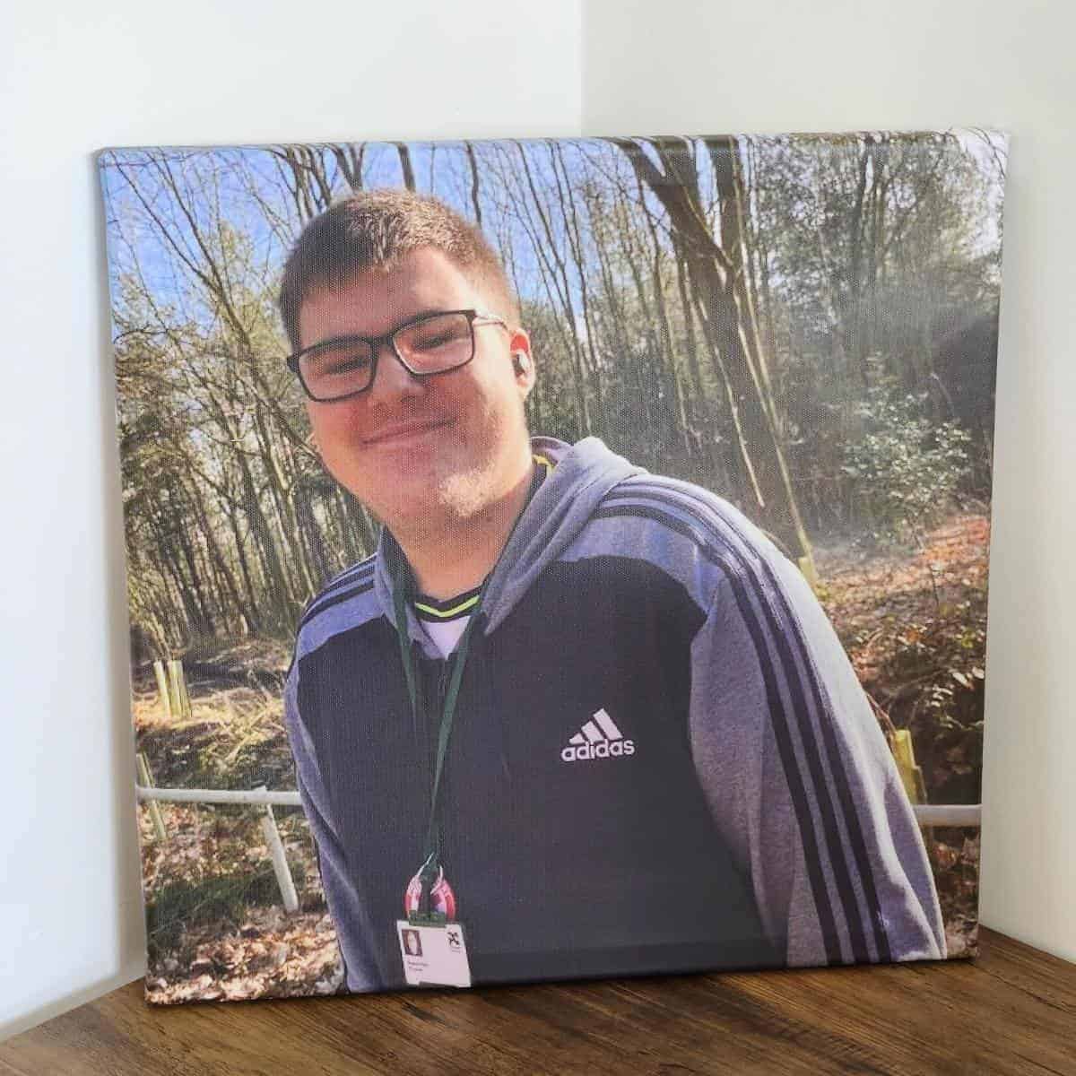 ben on a canvas picture