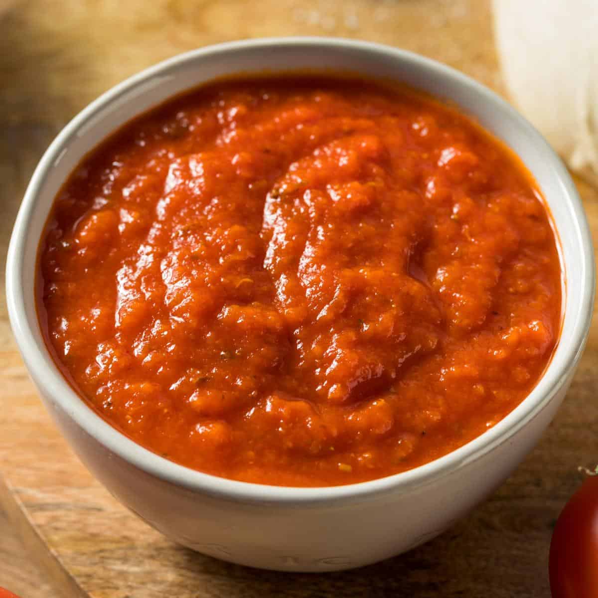 pasta sauce in a bowl